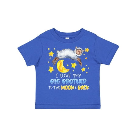 

Inktastic I Love My Big Brother to the Moon and Back Cute Sheep Gift Toddler Boy or Toddler Girl T-Shirt