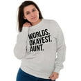 thumbnail image 4 of Worlds Okayest Aunt Niece Nephew Cute Women Plus Size Crewneck Sweatshirt Brisco Brands 2X, 4 of 5
