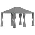 thumbnail image 4 of Outsunny 10'x13' Steel Frame Patio Gazebo, Canopy Shelter for Garden, Gray, 4 of 10