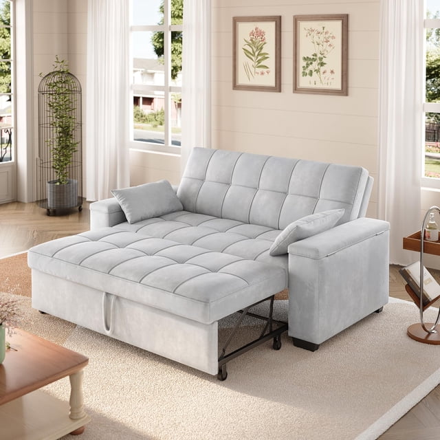Sofá Cama Plegable 3 En 1 Lino Salas Sillón 176*74*94cm