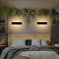 thumbnail image 3 of TuseyRxln Indoor LED Wall Light 2 * 12W Black Wall Lamp Warm White 3000K Modern for Bedroom Living Room Stair Corridor Bathroom, 3 of 8