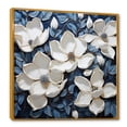thumbnail image 2 of Designart "Magnolias Woven In White And Blue II" Magnolias Floater Framed Wall Art Prints, 2 of 5
