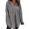 thumbnail image 1 of Sudadera SHEWIN Oversized para mujer casual de manga larga, 1 of 3