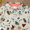 thumbnail image 3 of Toddler Baby Boys Alpaca Shorts Set Short Sleeve Button Down Shirt + Shorts Pants 2 Pieces Infant Summer Clothes Outfits, 3 of 6