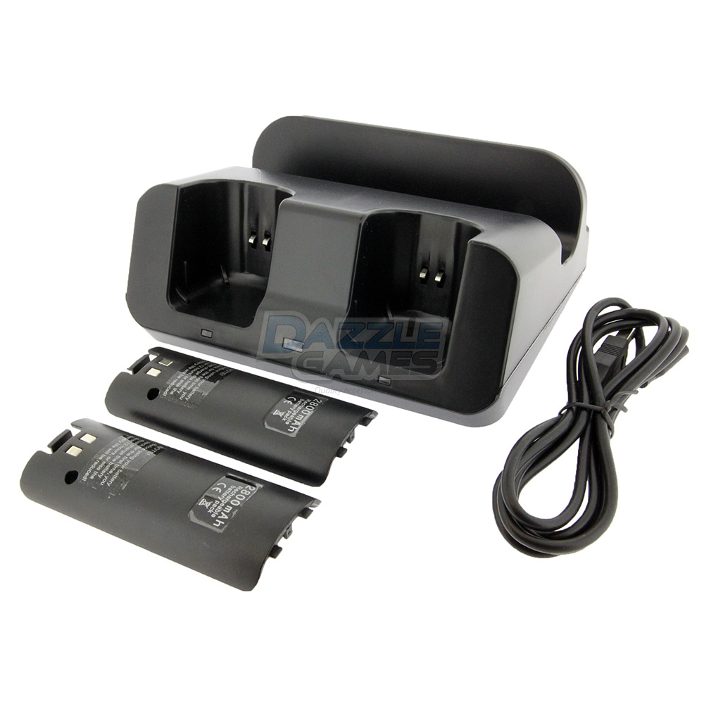 TekDeals 2x Battery + 3 in 1 Charger Dock Stand Station for Nintendo Wii U Gamepad Remote - image 5 of 5