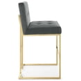 thumbnail image 4 of Modway Privy 30" Stainless Steel Performance Velvet Bar Stool in Gold/Charcoal, 4 of 8