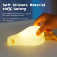 thumbnail image 4 of Luz de noche de silicona para bebé, lámpara de luz de noche de silicona de pato táctil recargable con función de soporte para teléfono, luz de noche de silicona portátil para niño, niña, niño adulto, kaili Sencillez, 4 of 5