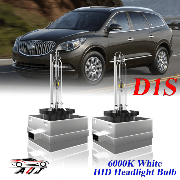 For Buick Enclave 2008-2012 D1S HID Headlight High/Low Beam 6000K Crystal White Xenon Bulbs Set 2