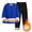 Royal Blue, variant on Men's Winter 2-Piece Casual Set, Long Sleeve Fuzzy Fleece Pullover and Warm Pants, Cozy Lounge Wear For Cold Weather Indoor Comfort,Beige,M