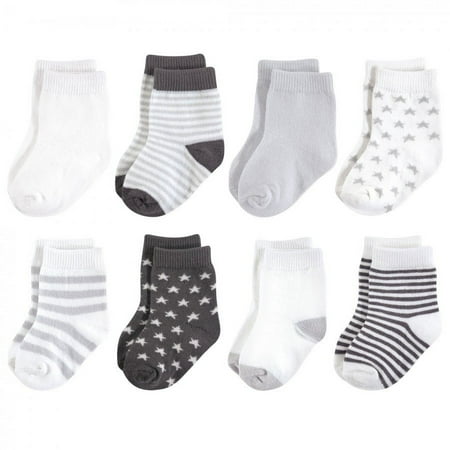 UPC: 0660168664171 | Touched by Nature Baby Unisex Organic Cotton Socks Charcoal Stars 12-24 Months