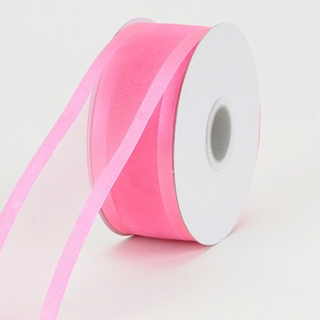 Blue And White Stripped Ribbon BBCrafts 1-1/2 inch x 25 Yards Two Striped Satin Edge Organza Ribbon Decoration Wedding Party (Hot Pink), Ship in 1 Business Day. By Generic ()