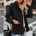 thumbnail image 2 of Chaqueta militar con botones a presión para mujer, ropa de calle, abrigo de otoño, chaquetas utilitarias de manga larga, 2 of 3