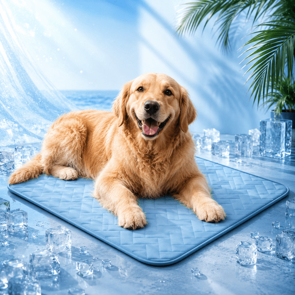 Dog Cooling Mat for Medium to Large Dogs, Washable Cool Touch Cooling Fabric with Non Slip Bottom, Waterproof Pet Cooling Mat for Crate, Indoor,Travel