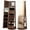 Brown, variant on TopComfy Rotating Full Length Mirror Jewelry Cabinet,Freestanding Mirror with Storage Organizer Large Jewelry Armoire for Bedroom Dressing Room, Brown