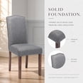 thumbnail image 5 of Snugway Dining Chair Grey Upholstered Parson Chair with Nailhead Trim, Set of 4, 5 of 8