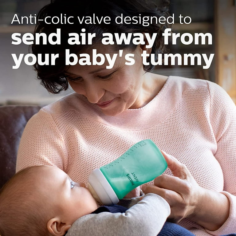 Philips Avent Natural Baby Bottle with Natural Response Nipple Baby Gift  Set Teal