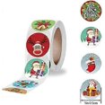 thumbnail image 1 of 1000 Pcs Christmas Stickers, 2 Rolls 1.0" Round Stickers - Self-Adhesive Christmas Tags & Gift Labels for Kids Presents, 1 of 2