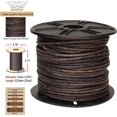 thumbnail image 4 of The Beadsmith Leather Cord – Dyed Antique Dark Brown – 2mm Spool – 25 Yards/22.86 Meters – Leather Thong Ideal for Braiding, Beading, Necklaces, Fine Lacing, Hair Accessories, 4 of 7