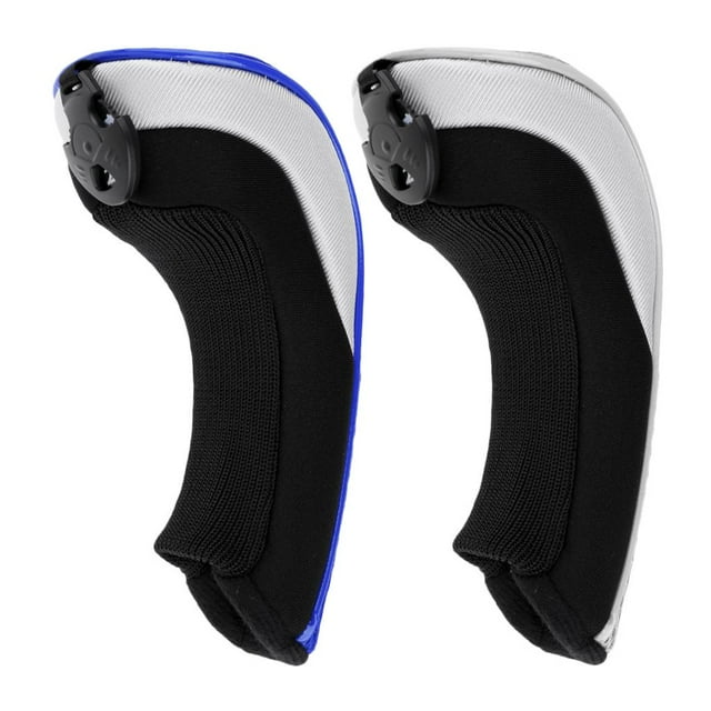 2pcs Golf Hybrid UT Club Head Cover Headcover & Etiqueta numérica ajustable 5 7 , duradero y portátil azul y gris Cola Headcover del palo de golf