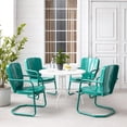 thumbnail image 2 of Outdoor Metal Dining Set - 5 Piece Patio Table & Chairs - Steel Frame, 2 of 10