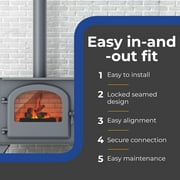 DuraVent DuraBlack 8 Inch Diameter Single Wall Stainless Steel Stove Pipe