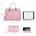 thumbnail image 4 of Bolso de mano Dasein con cinturón y solapa, bolso de hombro, rosa, 4 of 5