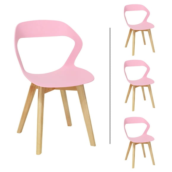 Set Sillas Mundo In Moura 4 Sillas para Comedor Sala Moderna Rosa
