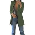 thumbnail image 1 of Women Workoffice Suit V Neck Cardigan Single Breasted Fashion Jacket Solid Color Blazer Pockets Professional Overcoat Button Down Fitted Outwear, 1 of 5