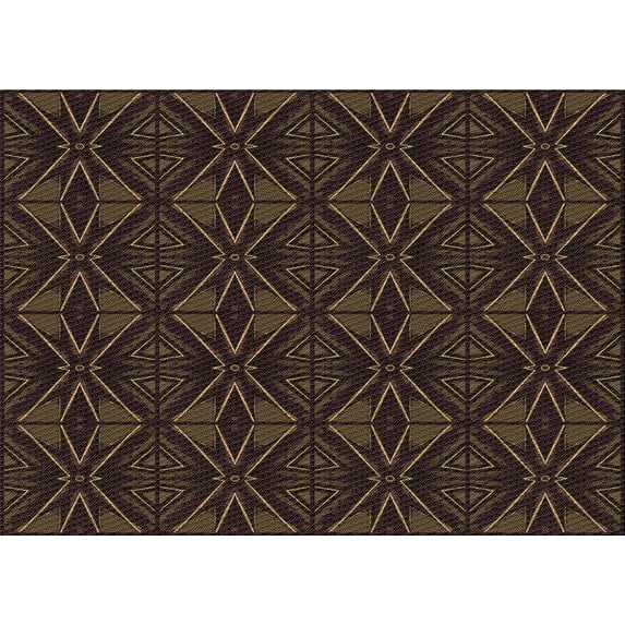 Ahgly Company Indoor Rectangle Patterned Red Dirt Brown Area Rugs, 8' x 10'