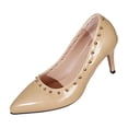 thumbnail image 2 of Women High Heels Pumps Studded Rivet Party Wedding Shoes Women's Stilettos Pointed Toe Closed Slip On Casual Party Prom Dress Shoes, 2 of 9