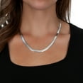 thumbnail image 5 of 925 Sterling Silver, Solid Herringbone Silver Chain 6mm Necklace - Hypoallergenic and Tarnish Resistant - By Oliver & Navy, 5 of 5