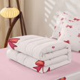 thumbnail image 5 of Manfei Cute Pink Bow Zipper Twin Comforter Sets with Fitted Sheet and 2 Pillowcases,Kawaii Bowknot Zipper Bedding Set,Pink Reversible,4-Piece, 5 of 7