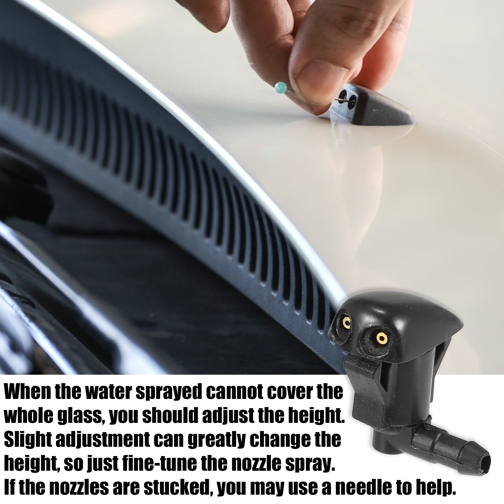 Unique Bargains Wiper Washer Nozzle Kit for Toyota Yaris XP10 for Tacoma MK1