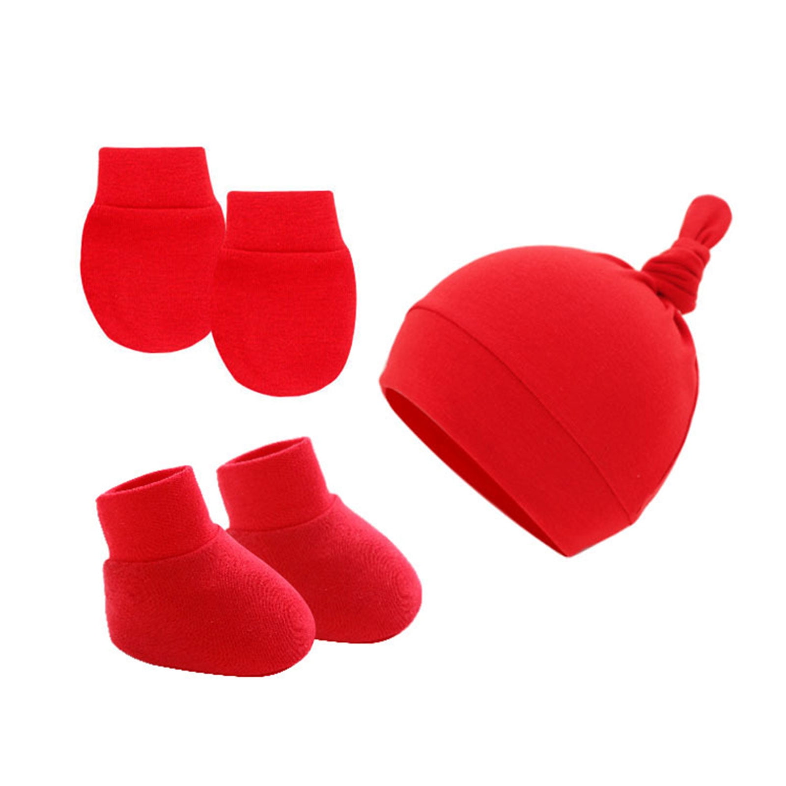 HeroNeo Baby Ears Newborn Hats Mittens and Socks Set for Boys Girls