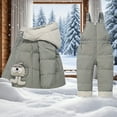thumbnail image 2 of Hellosay Ski Suits Big Kids Boys Girls Waterproof Windproof 2 Piece Snowsuit Jumpsuit and Jacket Snow Suit Winter Outdoor Overalls 6 Months-3T, 2 of 6