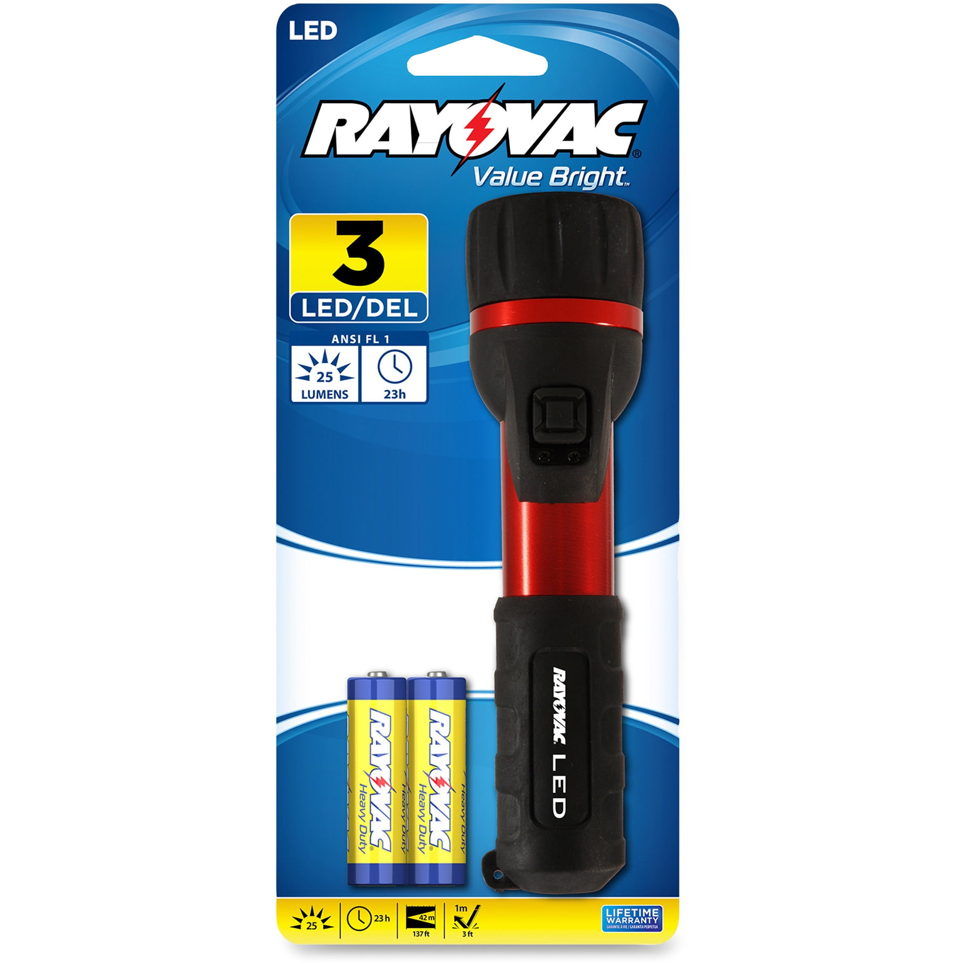 IP67 Waterproof RAYOVAC Tactical LED Flashlight Super Bright and Durable Metal 