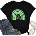 thumbnail image 1 of Hauts d'Été pour Femmes Blouses de Maternité T-Shirt Décontracté Imprimé à Col Rond Uni à Manches Courtes T-Shirt en Spandex Femme, 1 of 3