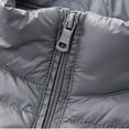 thumbnail image 6 of Lightweight Mens Jackets Puffer Gray Quilted Down Jacket Long Sleeve Casual Winter Mens Clothing, 6 of 9
