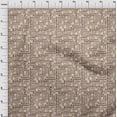 thumbnail image 4 of oneOone Cotton Cambric Brown Fabric Text Craft Projects Decor Fabric Printed By The Yard 42 Inch Wide, 4 of 5