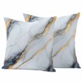 thumbnail image 2 of Gray Marble Waterproof Outdoor Pillow Covers 24''x24'' Set of 2, Patio Furniture Cushion Covers for Chairs, Modern Ink Painting Art Abstract Decorative Pillow Cases for Garden/Pool/Beach, 2 of 9