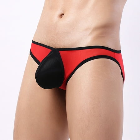

Panties Clearance Men S Trendy Solid Color Net Speed Opening Super Thin Breathable Underwear Red Xxl