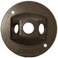 thumbnail image 1 of Couvercles Étanches Ronds de 4 Po - Trois Trous de 0,5 Po Bronze, 1 of 1
