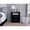 Black, variant on Light gray nightstand with storage / Suitable for overnight item display / Has metal - hardware drawers