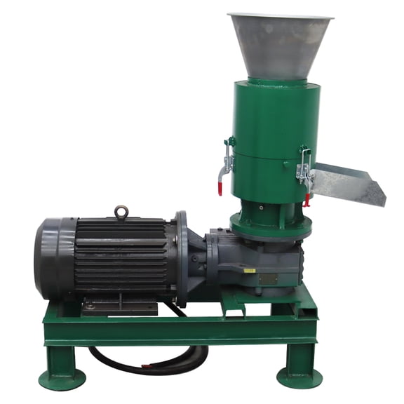 6MM Wood Pellet Machine Wood Pellets Mill Maker with 2 Head Rollers 220V 3-Phase 7500W