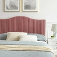 thumbnail image 5 of Modway Juniper Channel Tufted Velvet King Platform Bed in Dusty Rose, 5 of 12