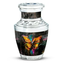 SUBSH Butterfly Urns for Human Ashes - Urn for Human Ashes Small - Cremation Companion Urns - Urn for Ashes for Women - Cremation Urns for Adult Ashes (3 INCH Pack of 1) -