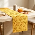 thumbnail image 4 of Ktlvex Halloween Pumpkin Table Runner 3D Embossed Pumpkin Maple Leaf Table Decor Soft Fabric Harvest Fall Table Runner for Dining Table Holiday Party Decorations (Beige), 4 of 5
