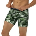thumbnail image 3 of Salouo Tropical Palm Leaves1 Pattern Men's Boxer Briefs, Soft & Breathable Underwear Elastic Waistband Briefs for Men,1-Pack, 3 of 7