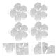 thumbnail image 5 of IDEANATEGRATE 4Ud Para Servilleta De Metal Plateado Con Floral Para Cena Y Banquete, 5 of 8