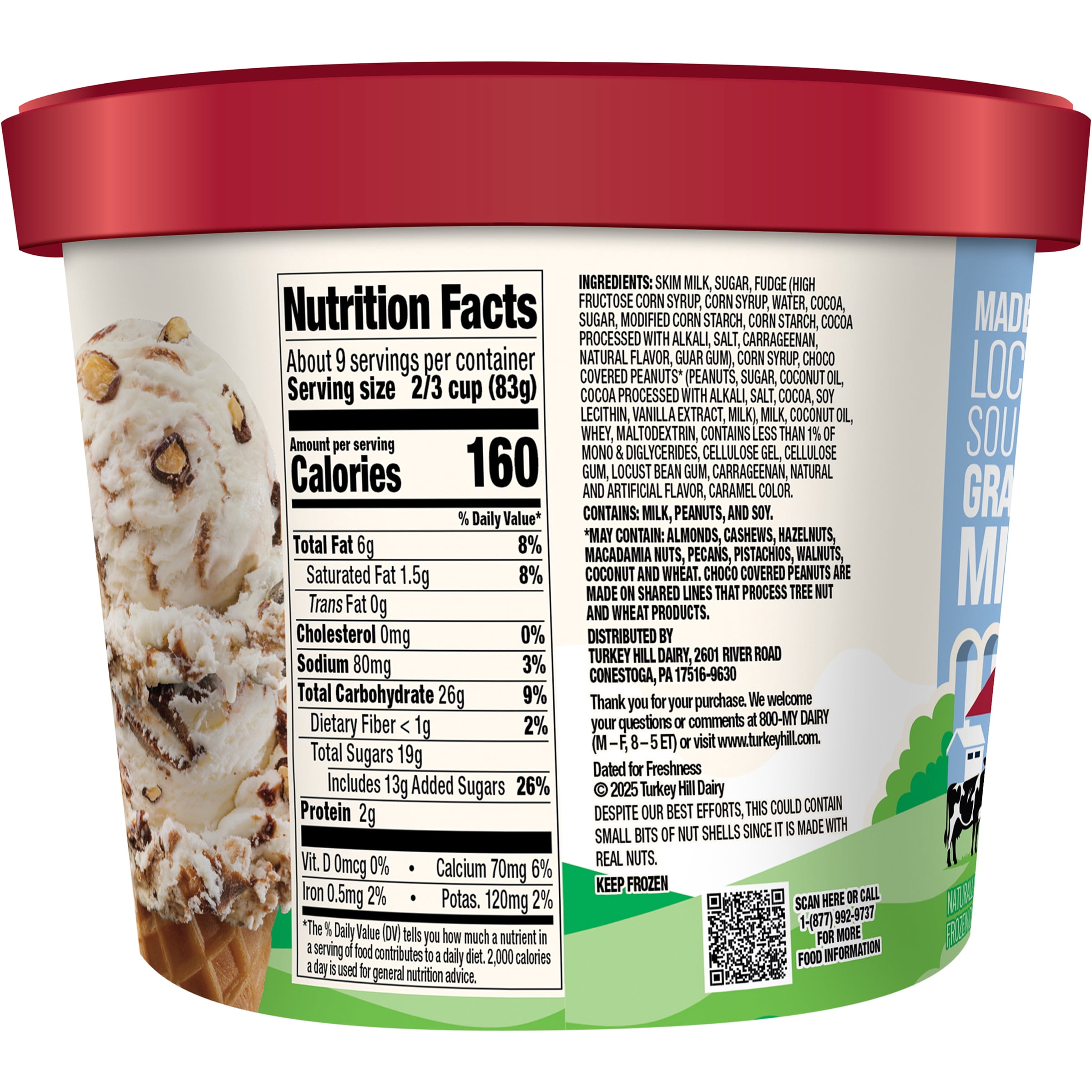 Turkey Hill Tin Roof Sundae Premium Ice Cream, 46 fl oz